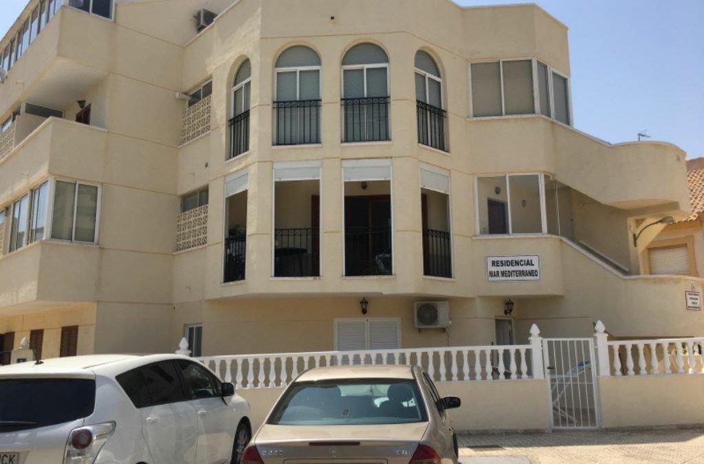 Two bedroom, one bathroom first floor apartment for sale beachside La Zenia on the Orihuela-Costa